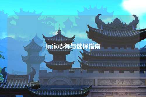 玩家心得与选择指南